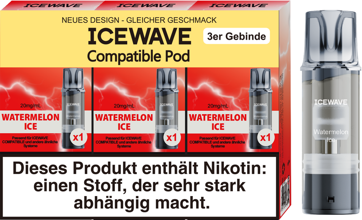 Elektronischer Zigaretten-POD mit 20 mg/ml Nikotin, 2 ml E-Liquid-Kapazität und bis zu 700 Zügen